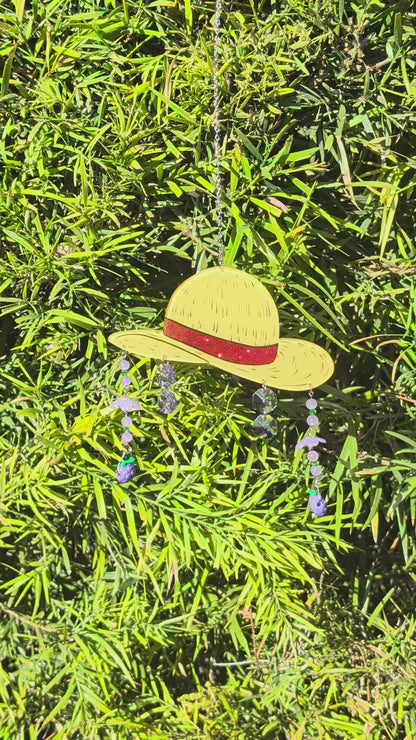 5" Straw Hat Suncatcher