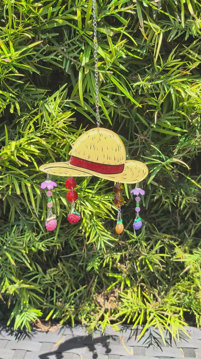 5" Straw Hat Suncatcher