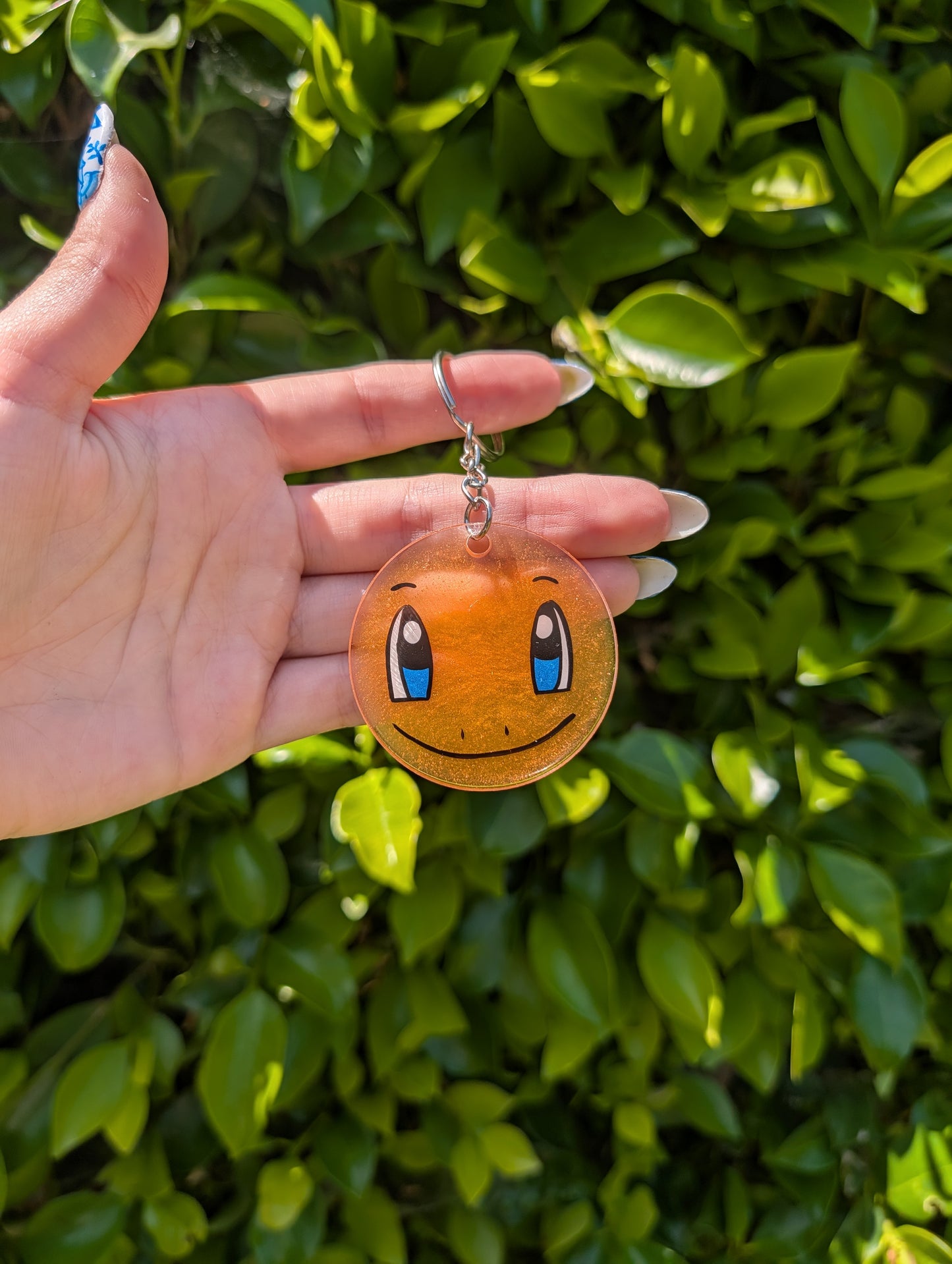 Hand painted Charmander Keychain