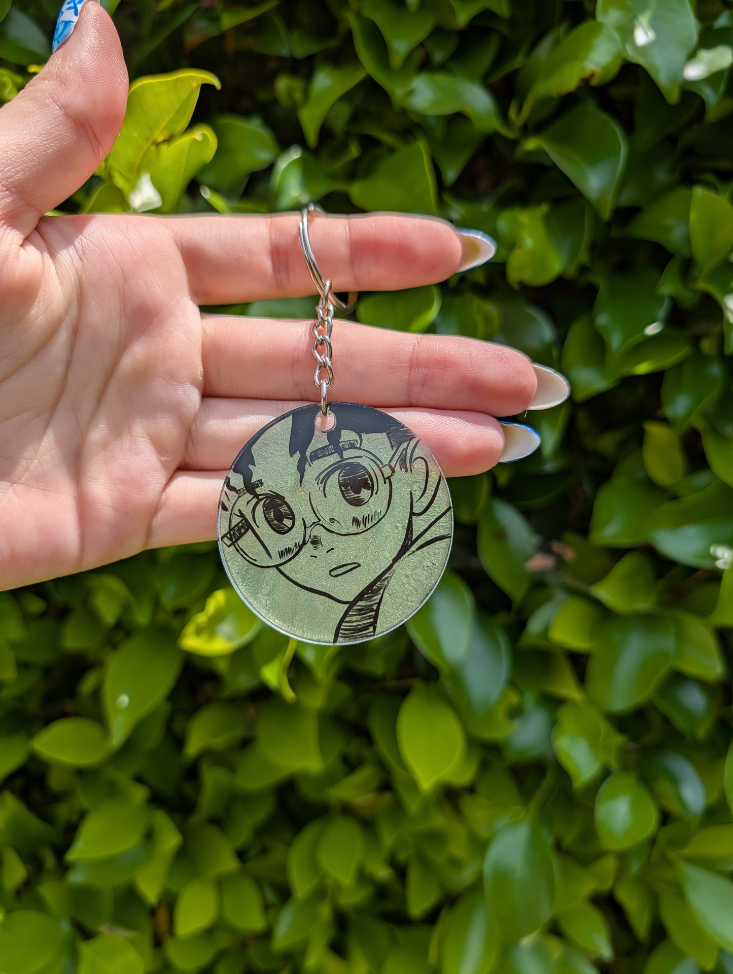 Dandadan Hand Painted Keychain