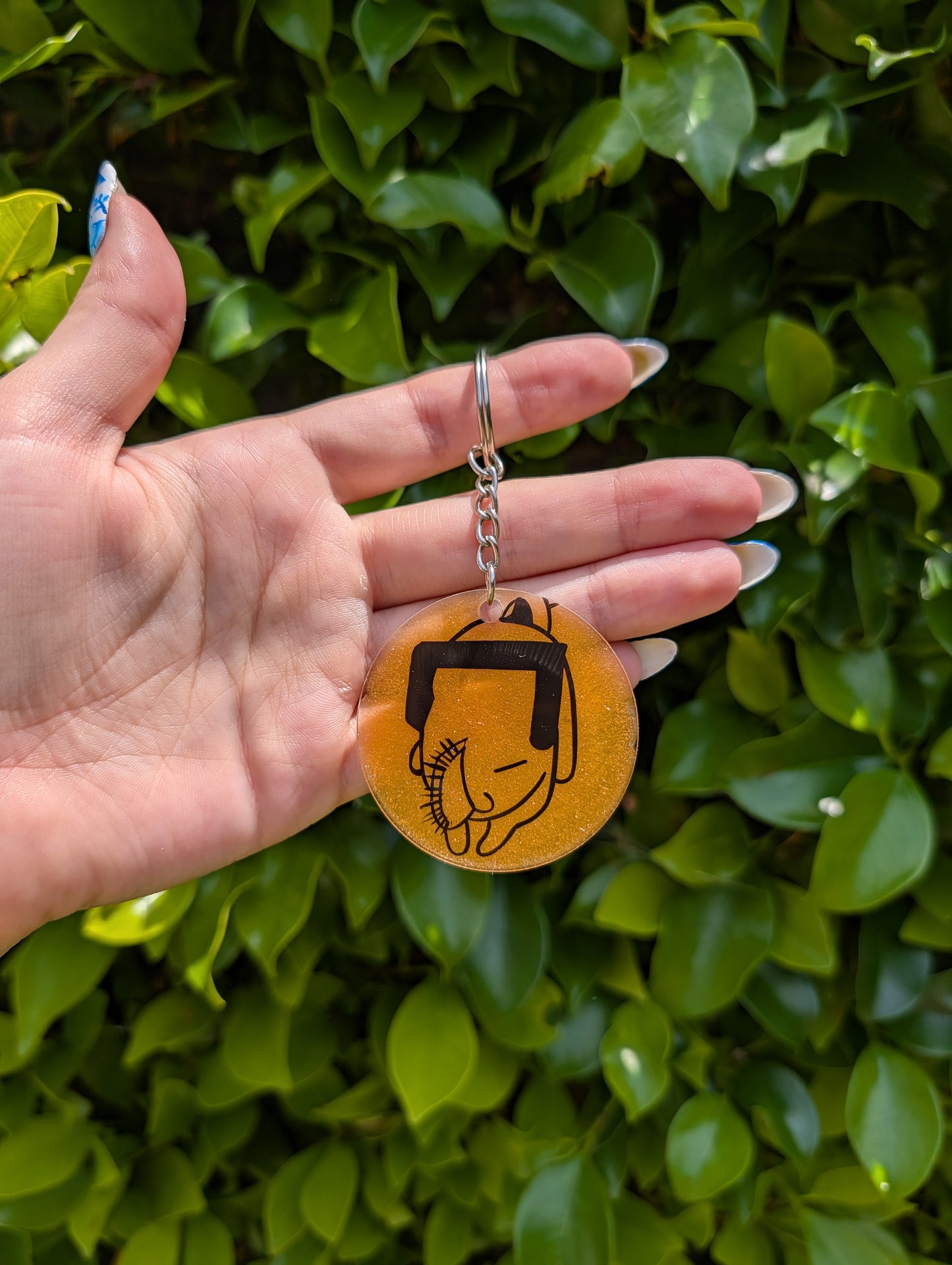 Chainsaw Man Hand Painted Keychain