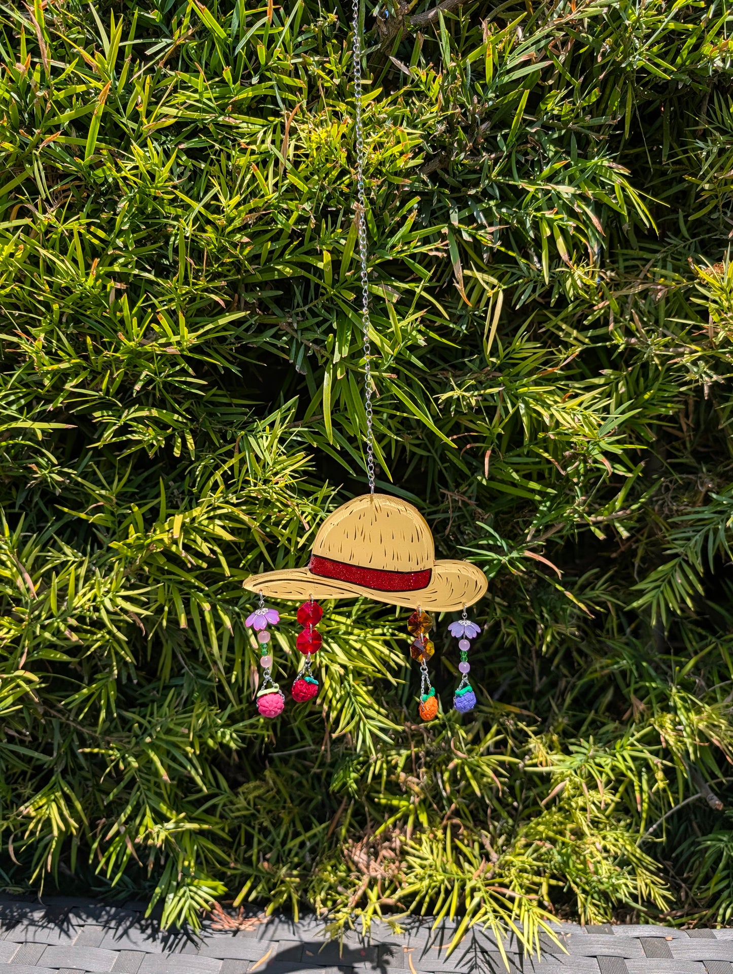 5" Straw Hat Suncatcher