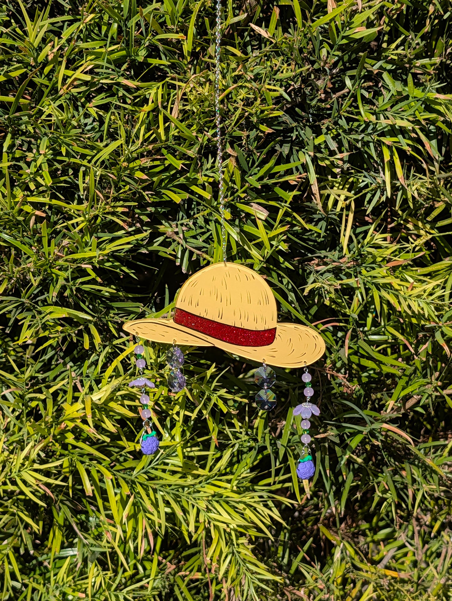 5" Straw Hat Suncatcher