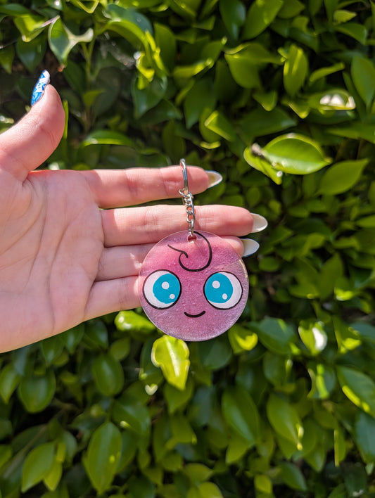 Hand painted Jigglypuff Keychain