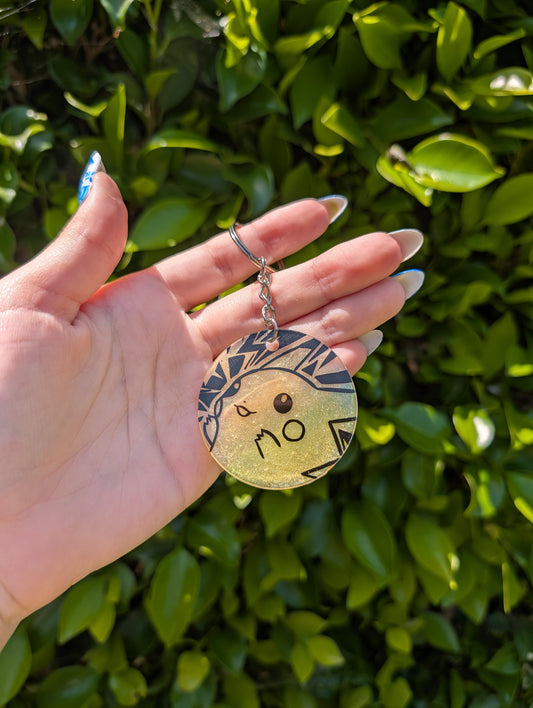 Hand painted Pikachu Keychain