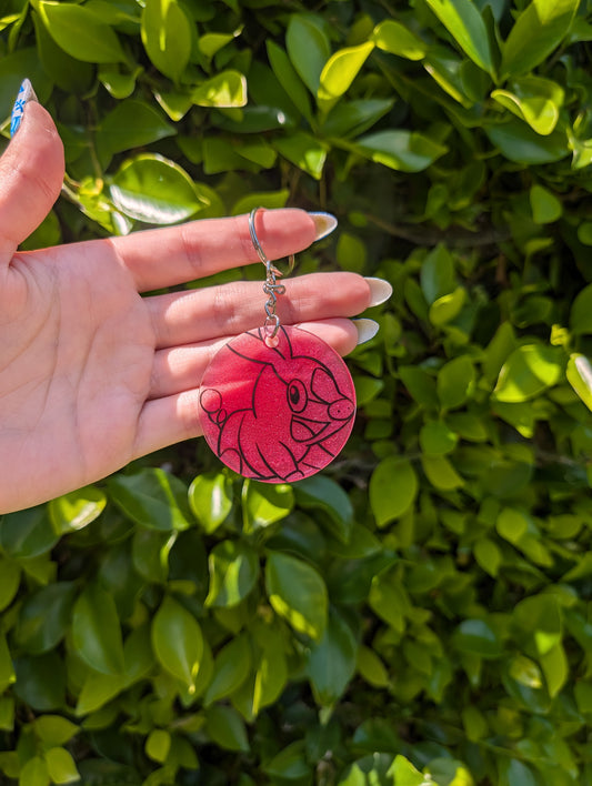 Hand painted Tepig Keychain