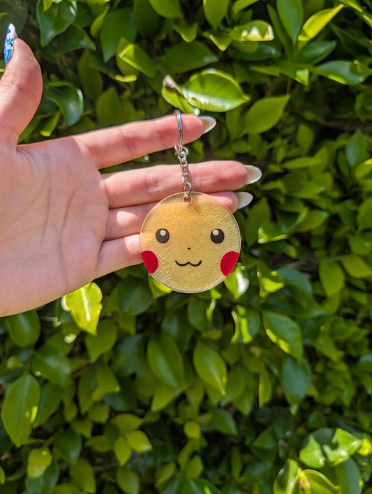 Hand painted Pikachu Keychain