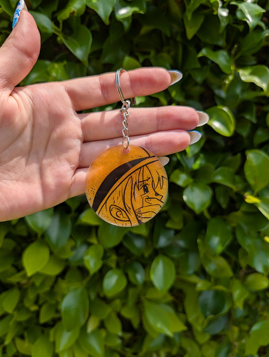 One Piece Hand Painted Keychain