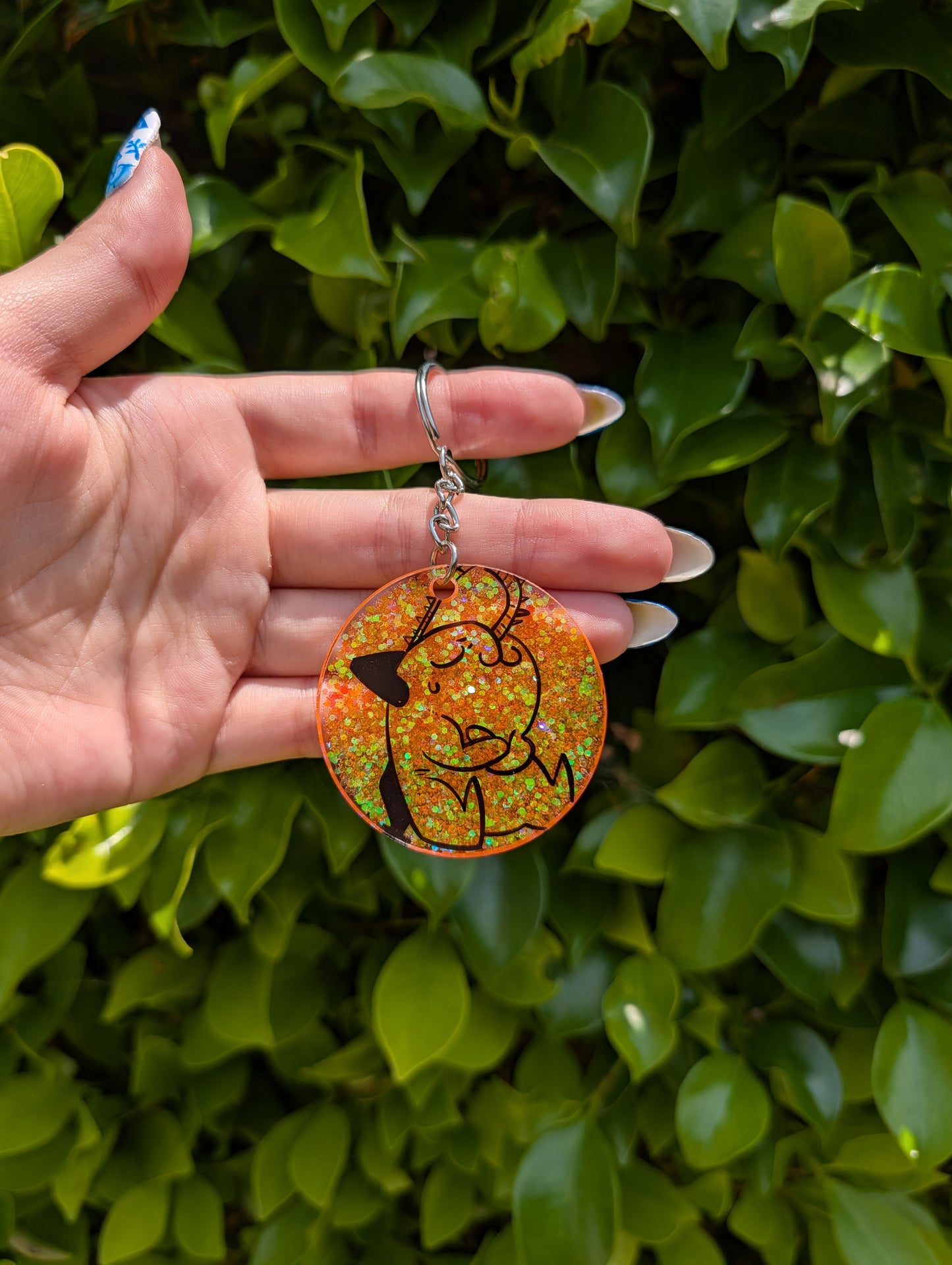 Chainsaw Man Hand Painted Keychain