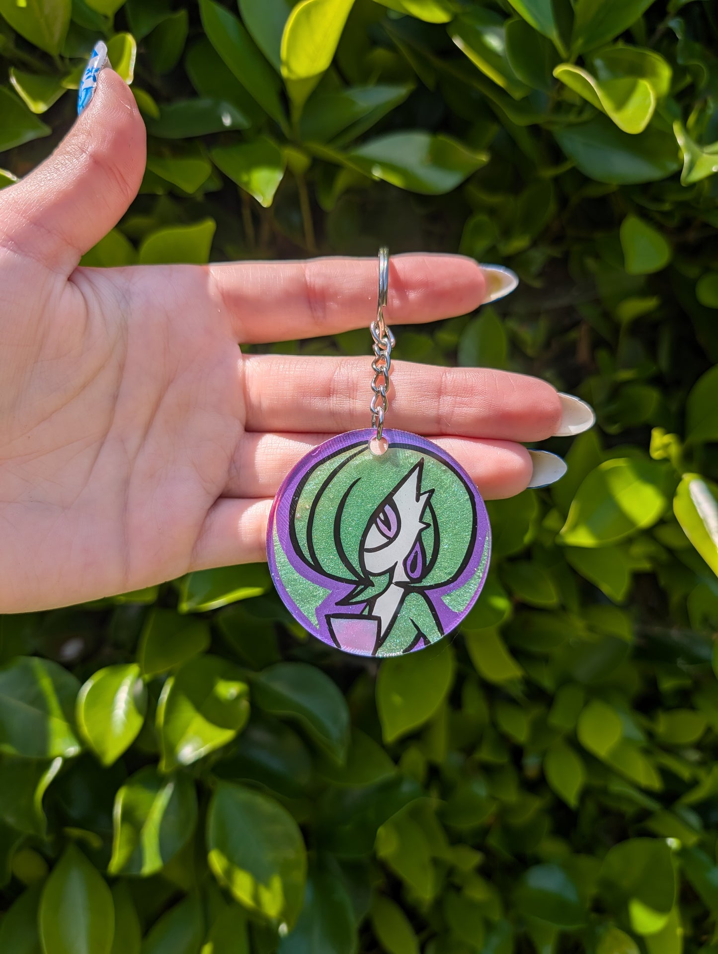 Hand painted Gardevoir Keychain