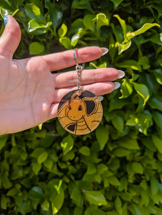 Hand painted Dragonite Keychain