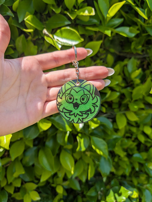 Hand painted Sprigatito Keychain