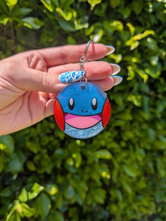 Hand painted Mudkip Keychain