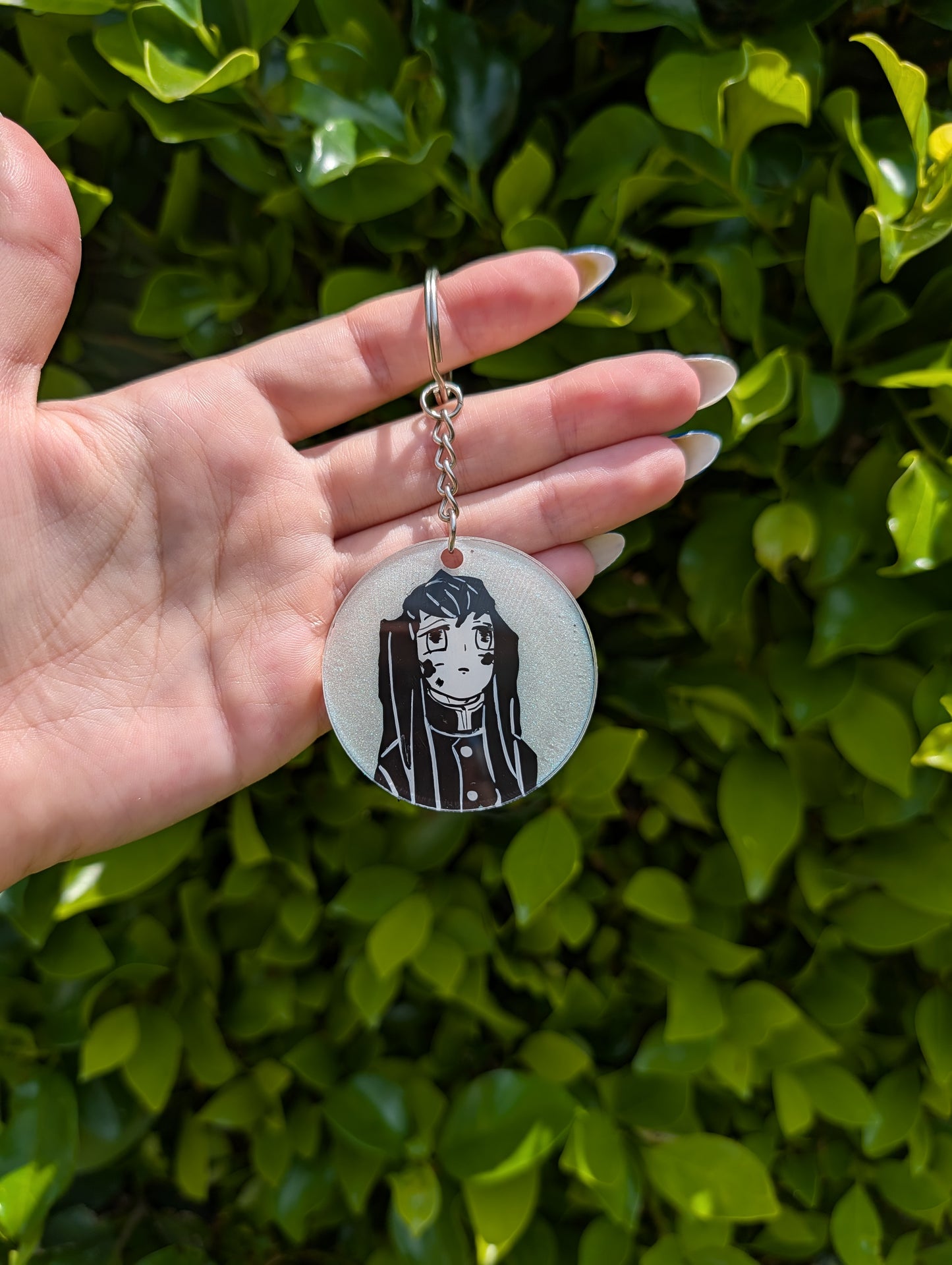 Demon Slayer Hand Painted Keychain
