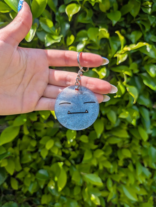 Hand painted Snorlax Keychain