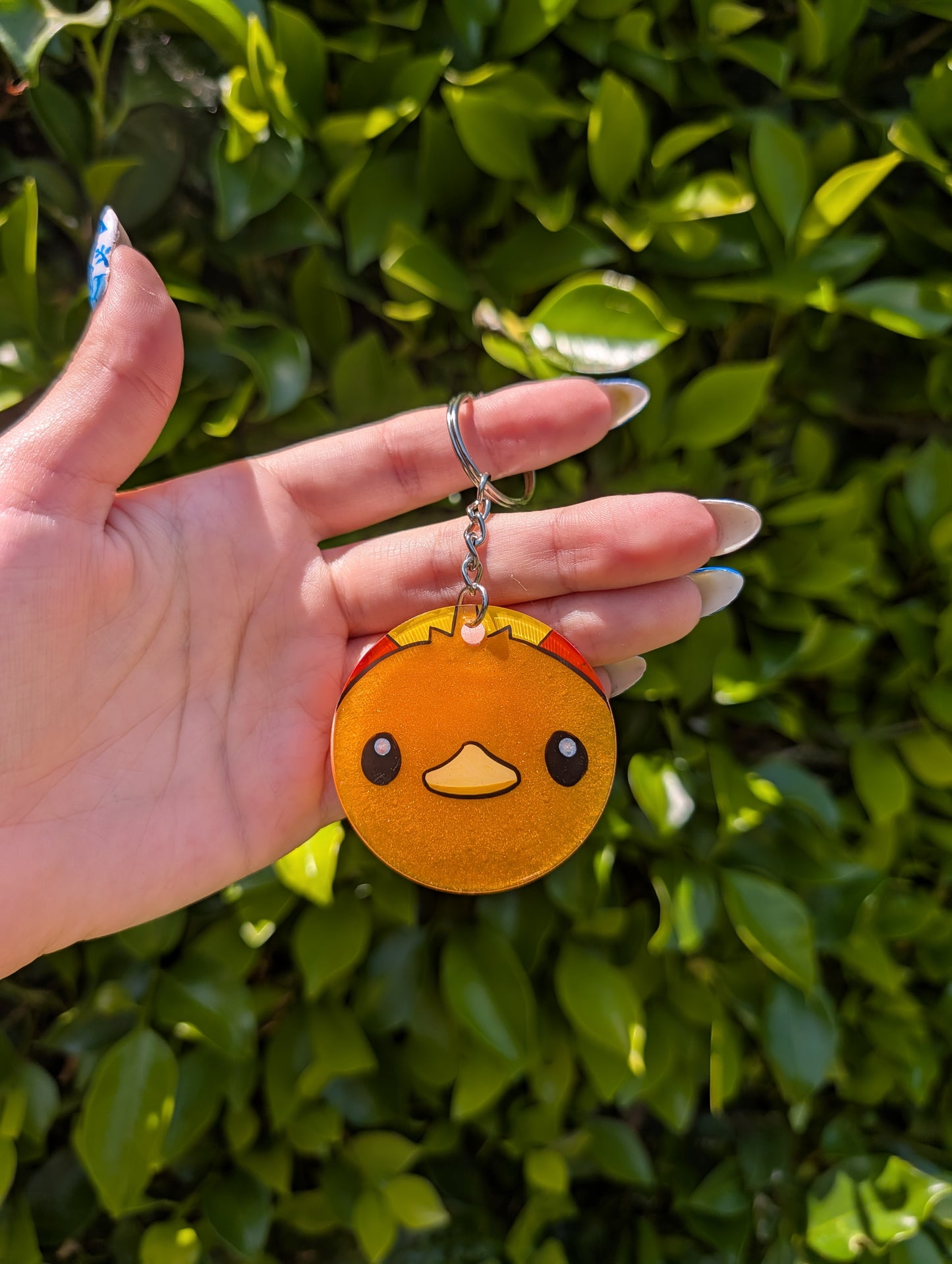 Hand painted Torchic Keychain
