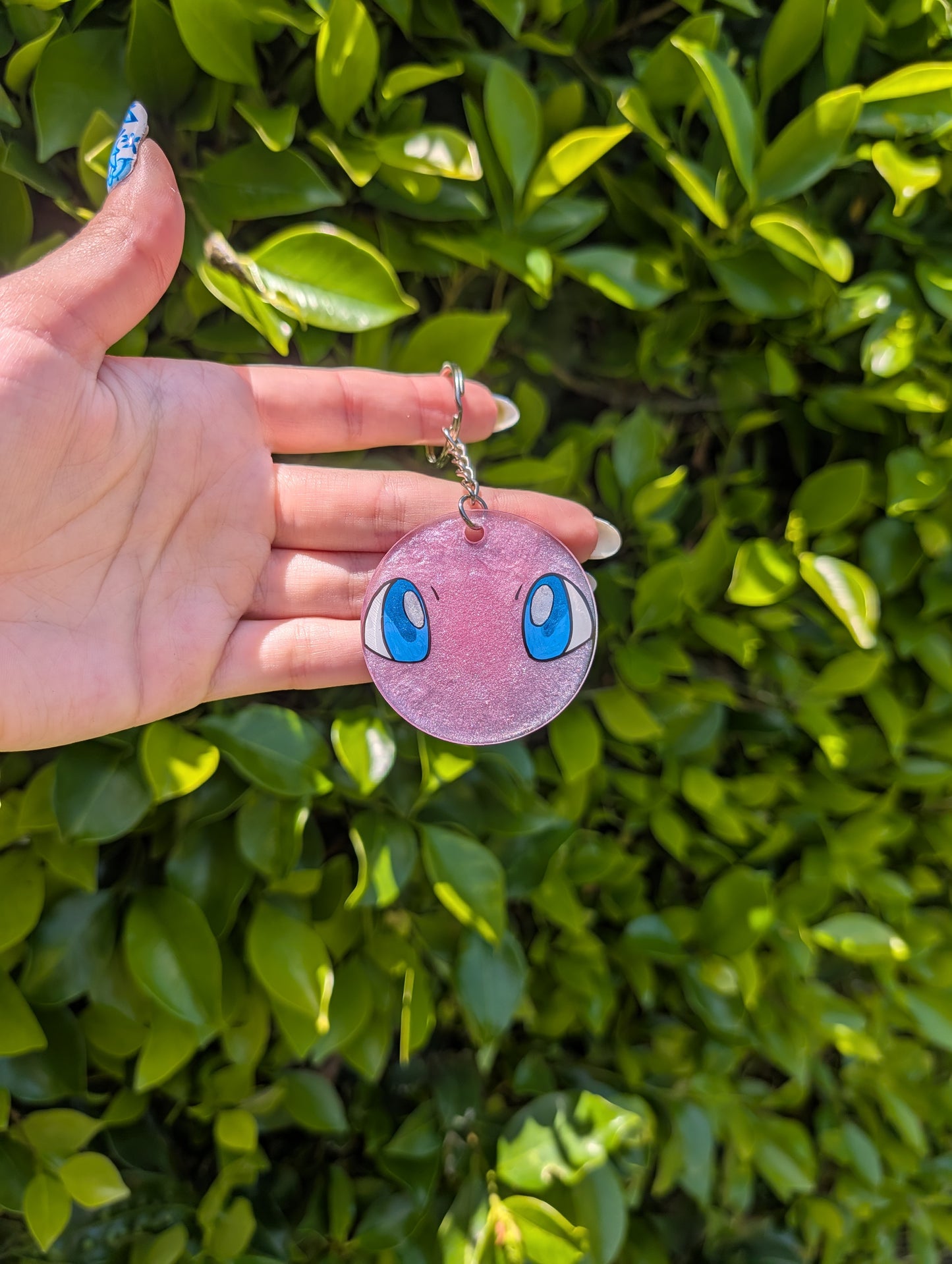 Hand painted Mew Keychain