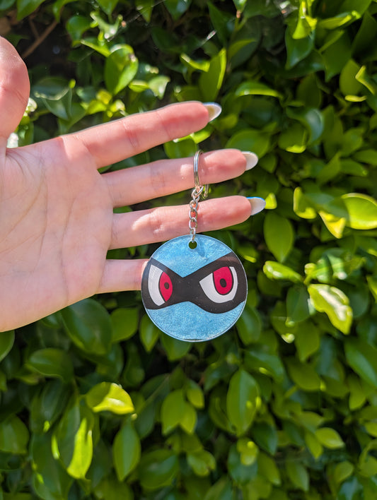 Hand painted Riolu Keychain