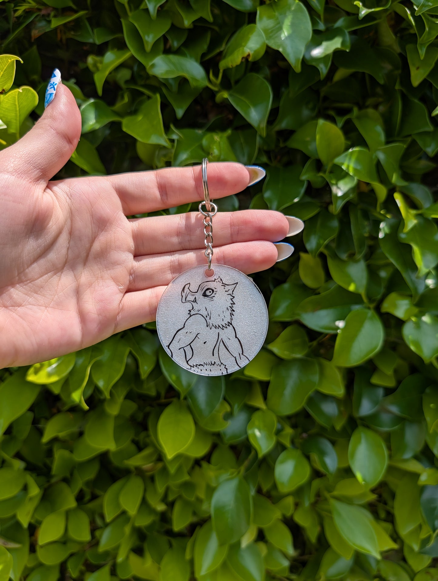 Demon Slayer Hand Painted Keychain