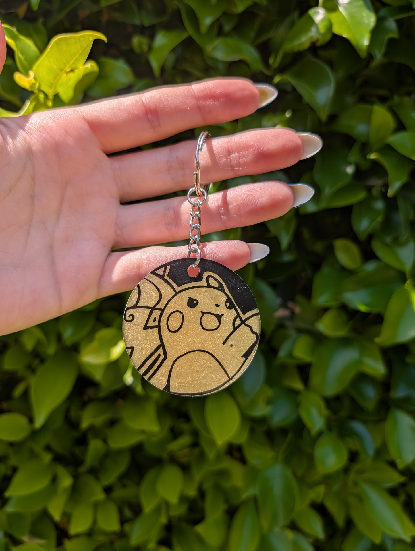 Hand painted Raichu Keychain